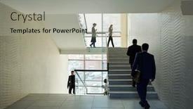  Presentation with managers - Slide deck enhanced with large-group-of-young-contemporary background and a light gray colored foreground