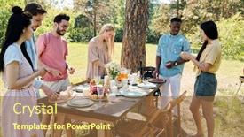  Presentation with intercultural - Audience pleasing PPT layouts consisting of large-group-of-young-intercultural backdrop and a tawny brown colored foreground