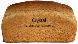  Presentation with healthy - Audience pleasing theme consisting of large-healthy-wholemeal-uncut-loaf backdrop and a gold colored foreground