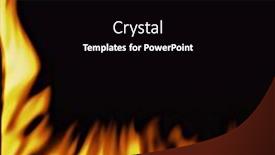  Presentation with flames - Beautiful theme featuring large-illustration-of-firey-flames backdrop and a black colored foreground