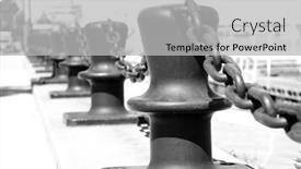  Presentation with chains - PPT layouts having large-iron-posts-connected background and a light gray colored foreground