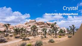  Presentation with landscape desert - Theme enhanced with large-joshua-trees-frame background and a teal colored foreground
