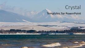  Presentation with lake - Amazing theme having large-lake-in-valley backdrop and a light blue colored foreground