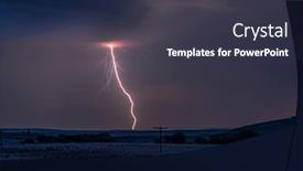  Presentation with skies - PPT layouts consisting of large-lightning-strike-at-dusk background and a dark gray colored foreground