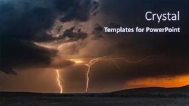 Presentation with skies - Amazing presentation having large-lightning-strike-at-dusk backdrop and a wine colored foreground