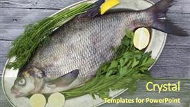  Presentation with fish river - Cool new theme with large live bream river fish backdrop and a tawny brown colored foreground