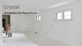  Presentation with living room - Theme with large-living-room-with-white background and a light gray colored foreground