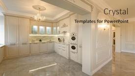  Presentation with luxury gold - Audience pleasing presentation consisting of large-luxury-beige-and-gold backdrop and a coral colored foreground