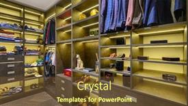  Presentation with shoes luxury - Slides having large-luxury-men-s-wardrobe background and a tawny brown colored foreground