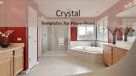  Presentation with circus show master - Cool new presentation theme with large master bath with red backdrop and a coral colored foreground