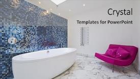  Presentation with magenta - Audience pleasing slide deck consisting of large modern porcelain bath backdrop and a light gray colored foreground