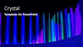  Presentation with water fountain - Presentation theme with large-multi-colored-decorative-dancing background and a black colored foreground