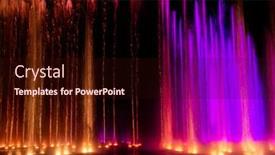  Presentation with water fountain - Colorful presentation enhanced with large-multi-colored-decorative-dancing backdrop and a wine colored foreground