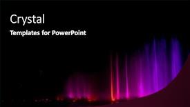  Presentation with water fountain - Presentation design having large-multi-colored-decorative-dancing background and a black colored foreground