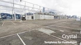  Presentation with parking lot - PPT layouts consisting of large numbered space parking lot background and a gray colored foreground