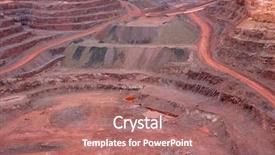  Presentation with ore - Cool new PPT theme with large open-pit iron ore backdrop and a coral colored foreground