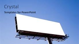  Presentation with blue sky - Audience pleasing slide set consisting of large-outdoor-blank-billboard backdrop and a light blue colored foreground