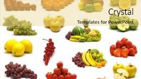  Presentation with page - Beautiful presentation theme featuring large-page-of-fruits backdrop and a yellow colored foreground