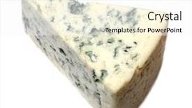  Presentation with blue cheese - PPT theme featuring large-piece-of-blue-cheese background and a white colored foreground