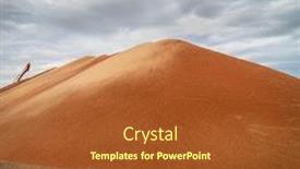  Presentation with kansas - Beautiful presentation design featuring large-pile-of-sorghum-grain backdrop and a tawny brown colored foreground