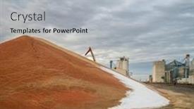  Presentation with kansas - Presentation theme with large-pile-of-sorghum-grain background and a light gray colored foreground