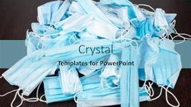  Presentation with masks - Beautiful theme featuring large-pile-of-used-medical backdrop and a arctic colored foreground