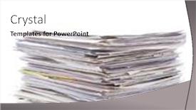  Presentation with recycling paper - Cool new presentation with large-pile-of-waste-paper backdrop and a white colored foreground