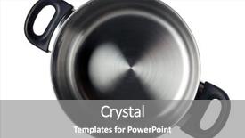  Presentation with poster on white wall above - Beautiful PPT layouts featuring large pot from above isolated backdrop and a  colored foreground