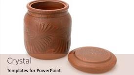  Presentation with lid - Slide set having large-pot-with-lid-isolated background and a  colored foreground