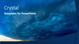  Presentation with oklahoma - Colorful presentation design enhanced with large-powerful-tornadic-supercell-storm backdrop and a ocean colored foreground