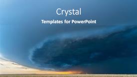  Presentation with oklahoma - Presentation theme having large-powerful-tornadic-supercell-storm background and a teal colored foreground