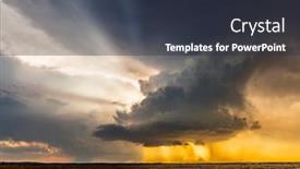  Presentation with tornado - Cool new presentation theme with large-powerful-tornadic-supercell-storm backdrop and a tawny brown colored foreground