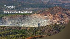  Presentation with quarry mining - Cool new slide deck with large-quarry-for-mining backdrop and a dark gray colored foreground