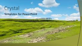  Presentation with soil erosion - Presentation design having large-ravine-on-agricultural-land background and a  colored foreground