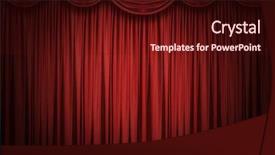  Presentation with stage lights - Presentation theme enhanced with large red curtain stage opening background and a wine colored foreground