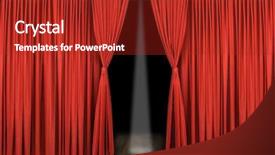  Presentation with curtain opening - Cool new presentation with large red curtain stage opening backdrop and a crimson colored foreground
