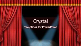  Presentation with curtain opening - Theme with large red curtain stage opening background and a wine colored foreground