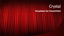  Presentation with theater curtain - PPT theme having large red stage curtain background and a wine colored foreground