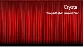  Presentation with red stage curtain - Cool new presentation with large red stage curtain backdrop and a wine colored foreground