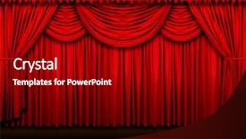  Presentation with stage curtains - PPT theme having thai tradition curry with pork and herb background and a tawny brown colored foreground