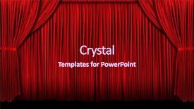  Presentation with theater curtain - Slide deck enhanced with large red theater curtain background and a crimson colored foreground