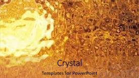  Presentation with molten - PPT theme consisting of large rendered background of molten background and a gold colored foreground