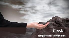  Presentation with foggy forest - Audience pleasing presentation consisting of large rock overlooking foggy forest backdrop and a  colored foreground