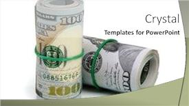  Presentation with roll - Beautiful PPT layouts featuring large-roll-of-hundred-dollar backdrop and a white colored foreground