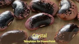  Presentation with runner - Presentation design featuring large scarlet runner beans close background and a tawny brown colored foreground