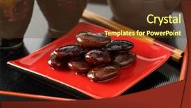  Presentation with runner - Audience pleasing PPT theme consisting of large scarlet runner beans backdrop and a tawny brown colored foreground