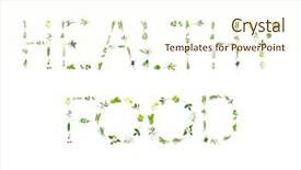  Presentation with white healthy food - Beautiful presentation featuring feverfew - large selection of herb leaf backdrop and a cream colored foreground