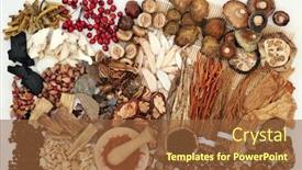 Presentation with traditional chinese medicine - Presentation design with large-selection-of-traditional-chinese background and a tawny brown colored foreground