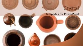  Presentation with clay - Presentation design enhanced with large-set-clay-products-isolated and a coral colored foreground