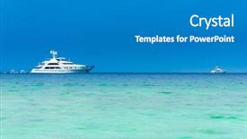  Presentation with scene - Slide set consisting of large ship - sea scene modern vessel background and a gray colored foreground